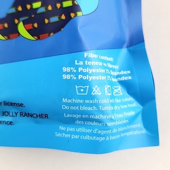 Jolly Rancher 2 Pairs Men's Crew Socks Blue Candy Print Shoe Size 8  - 12 - Picture 4 of 4